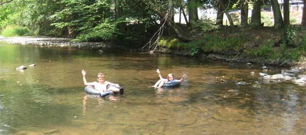 Floating down Pine Creek Clovers Cottage